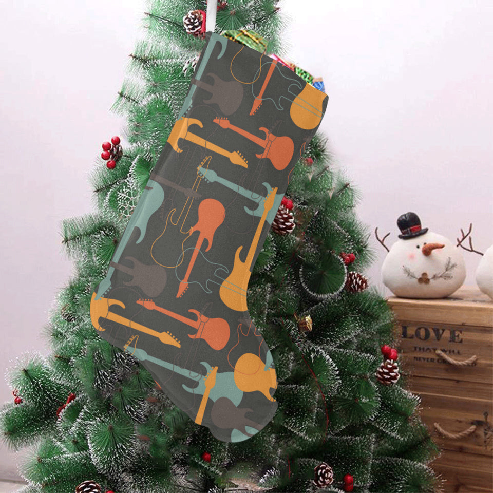 electric guitars pattern Christmas Stocking