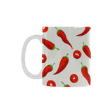 Chili pattern Classical White Mug (Fulfilled In US)