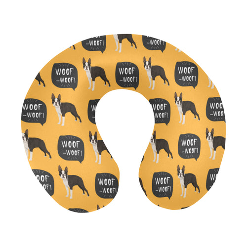 Boston terrier design pattern U-Shaped Travel Neck Pillow