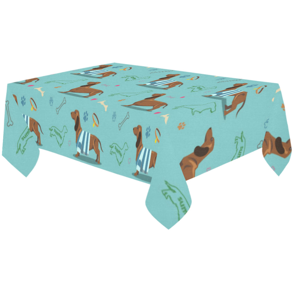 Dachshund decorative background Tablecloth