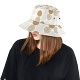 Gold Texture mushroom pattern Unisex Bucket Hat