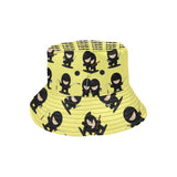 Cute ninja yellow background Unisex Bucket Hat