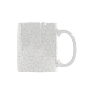 arabic white pattern Classical White Mug (Fulfilled In US)