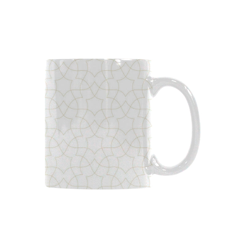 arabic white pattern Classical White Mug (Fulfilled In US)