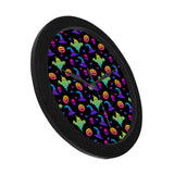 Colorful halloween background Elegant Black Wall Clock