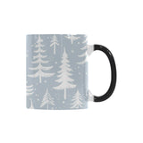 Christmas tree winter forest pattern Morphing Mug Heat Changing Mug