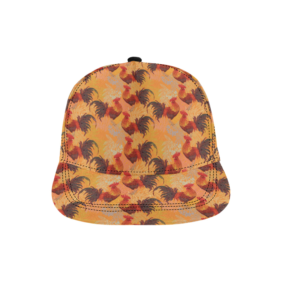 red rooster chicken cock pattern All Over Print Snapback Cap