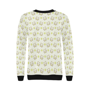 Cute cartoon frog baby pattern Women's Crew Neck Sweatshirt
