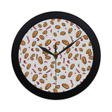 peanuts pattern background Elegant Black Wall Clock