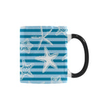 Starfish blue blackground Morphing Mug Heat Changing Mug