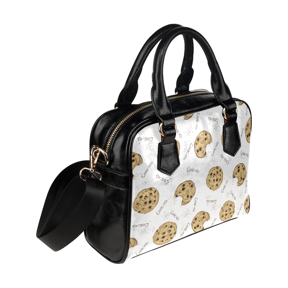 Sketch style cookie pattern Shoulder Handbag