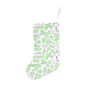 Chemistry Periodic Table Pattern Print Design 03 Christmas Stocking