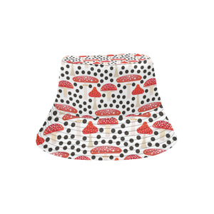 Red mushroom dot pattern Unisex Bucket Hat