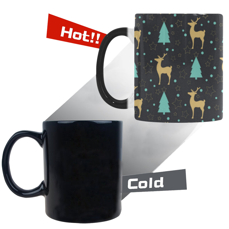 Deers star tree pattern Morphing Mug Heat Changing Mug