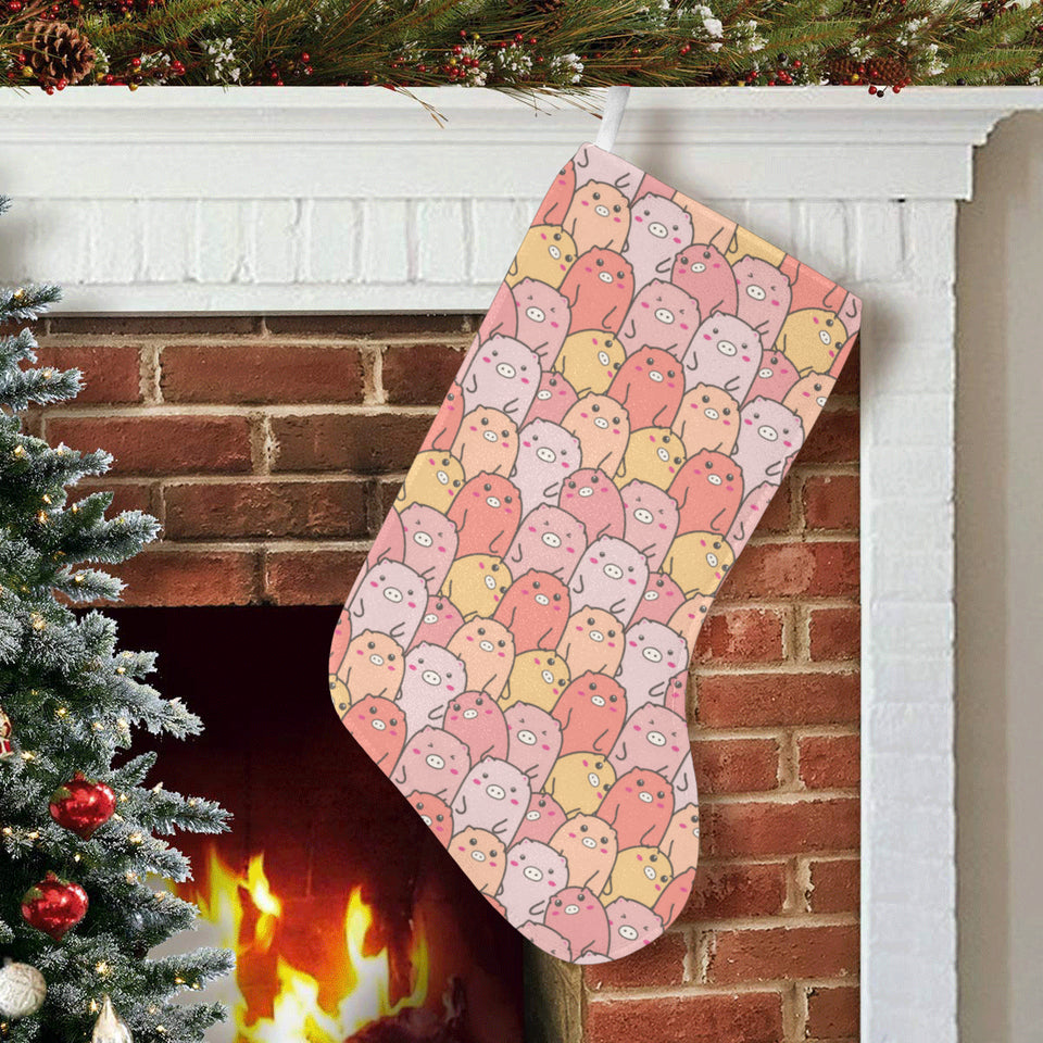 Pig Pattern Print Design 04 Christmas Stocking