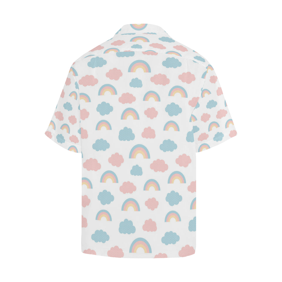 Cute rainbow clound pattern Men's All Over Print Hawaiian Shirt