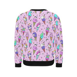 Cute ice cream cone animal pattern Men's Crew Neck Sweatshirt