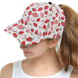 watercolor hand drawn beautiful strawberry pattern All Over Print Snapback Cap