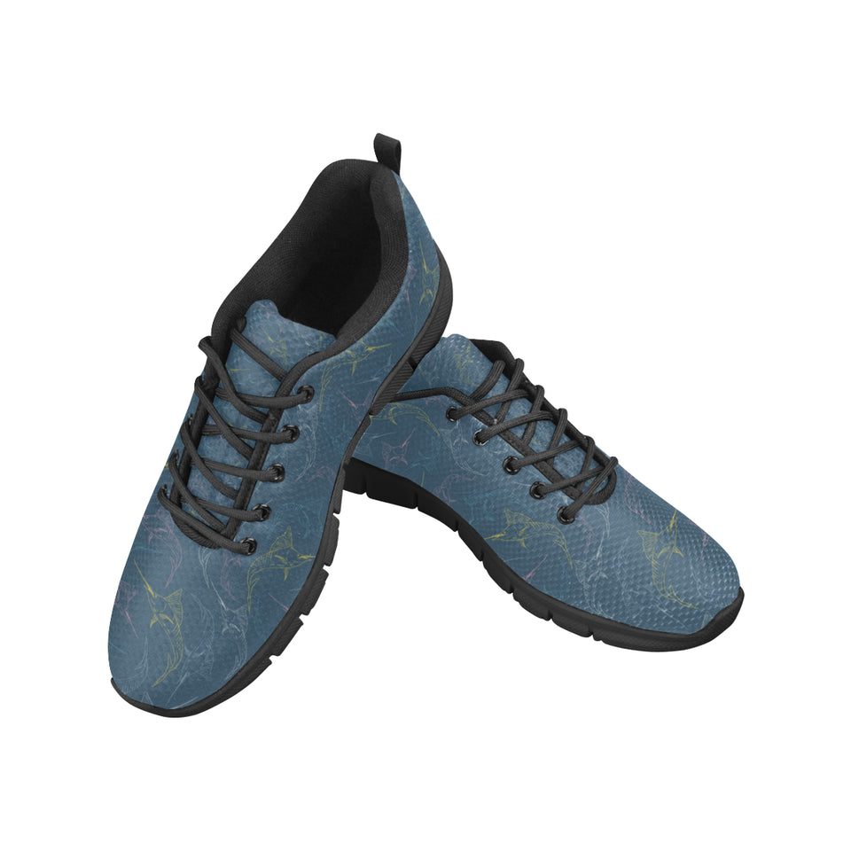Swordfish Pattern Print Design 02 Women's Sneaker Shoes