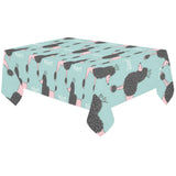 poodle dog green background Tablecloth