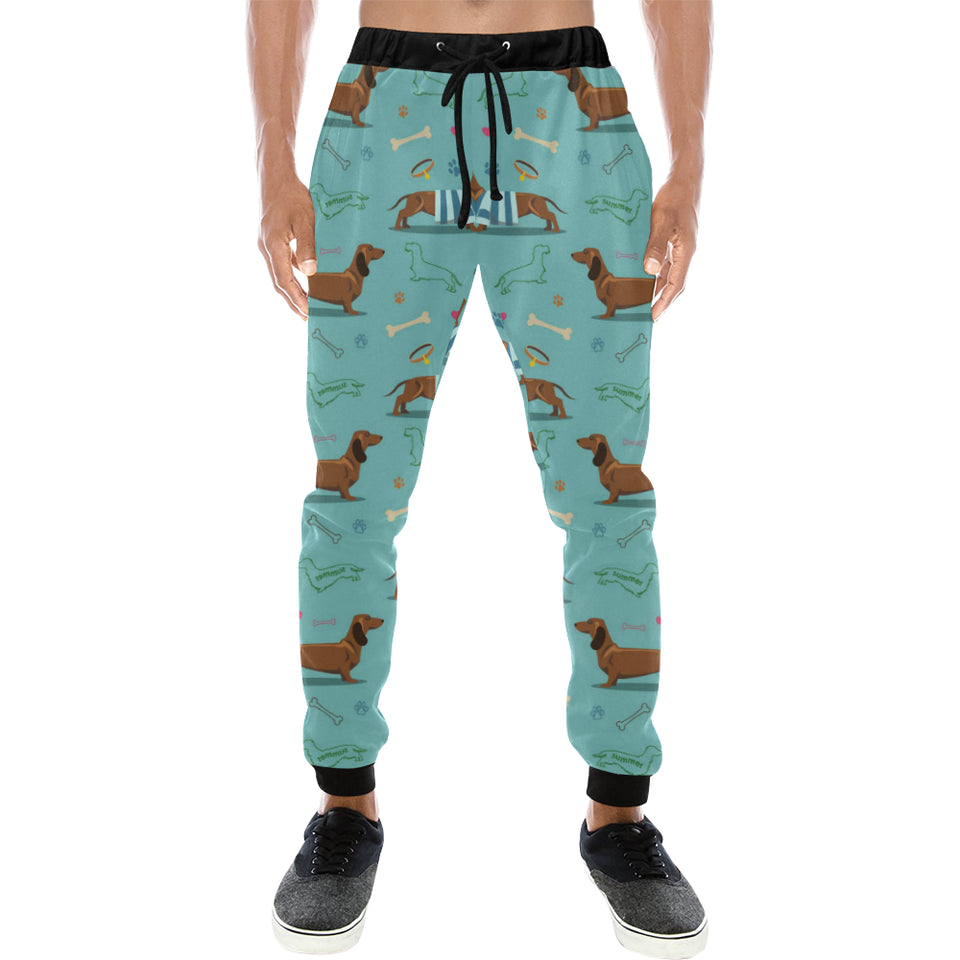Dachshund decorative background Unisex Casual Sweatpants