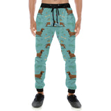 Dachshund decorative background Unisex Casual Sweatpants
