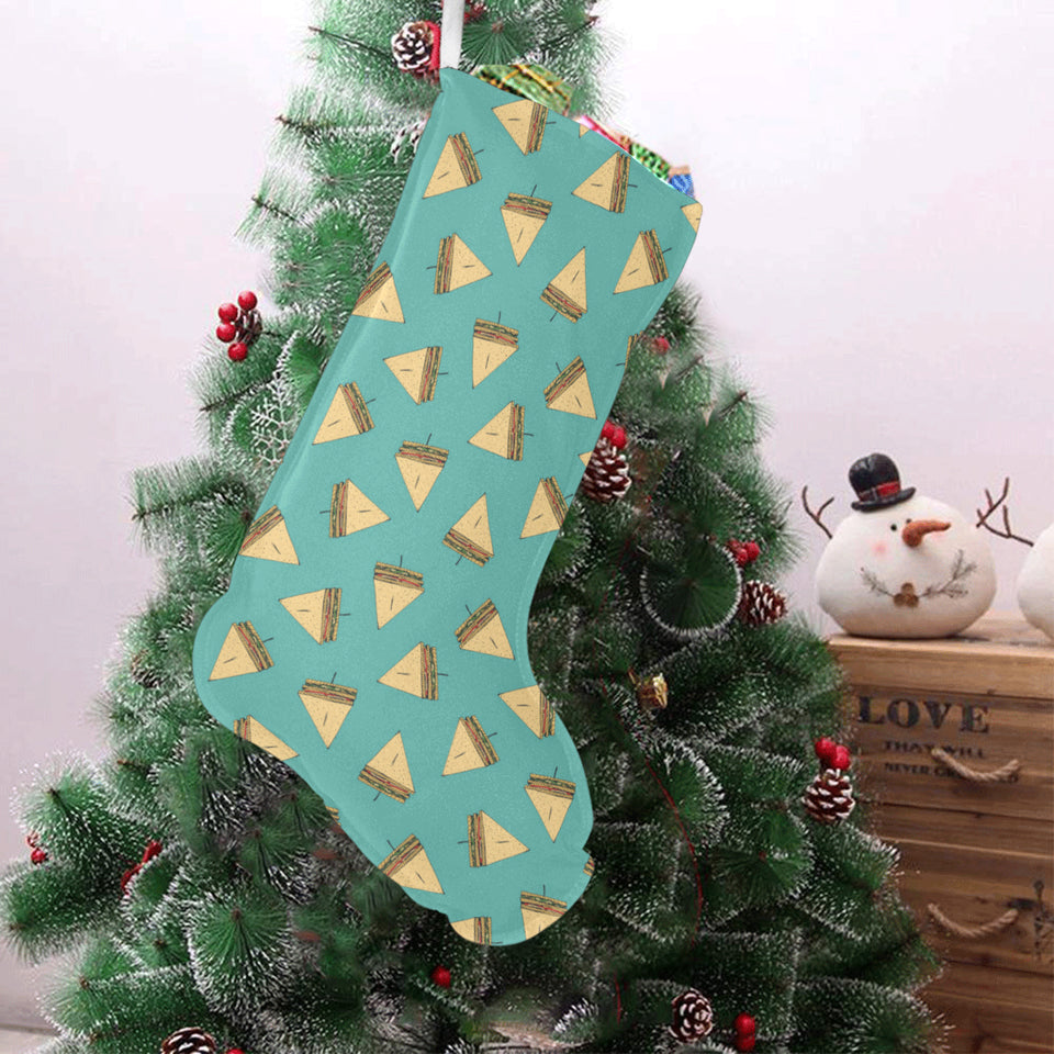Sandwich Pattern Print Design 03 Christmas Stocking