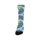 Watercolor grape pattern Crew Socks