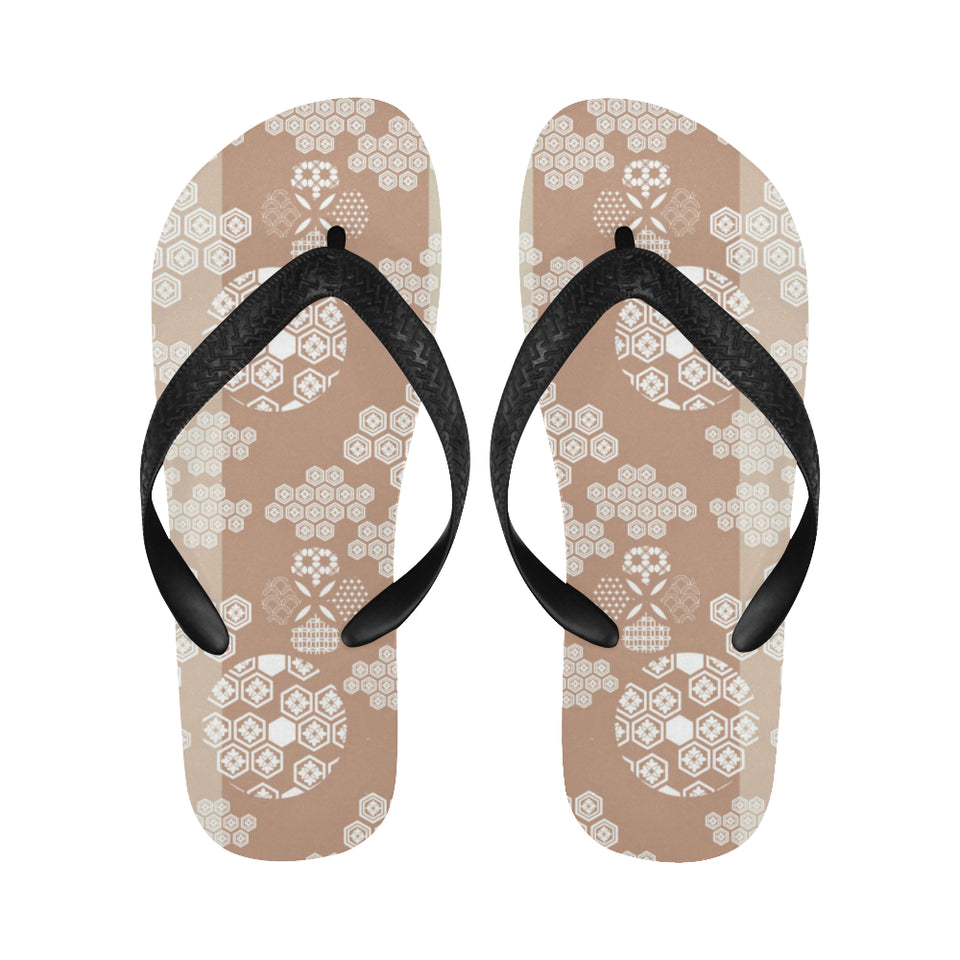 Beautiful hexagon japanese  pattern Unisex Flip Flops