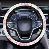 Hand drawn ice cream pattern Car Steering Wheel Cover