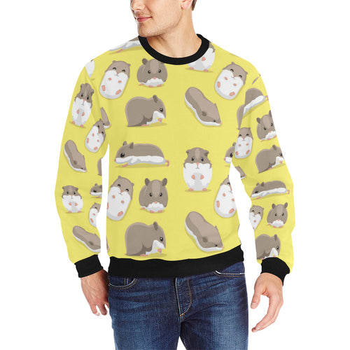 Cute Hamster pattern Men's Crew Neck Sweatshirt