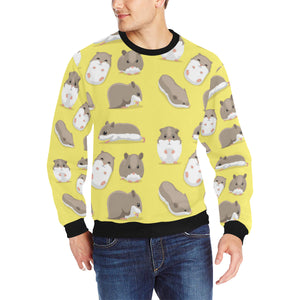 Cute Hamster pattern Men's Crew Neck Sweatshirt