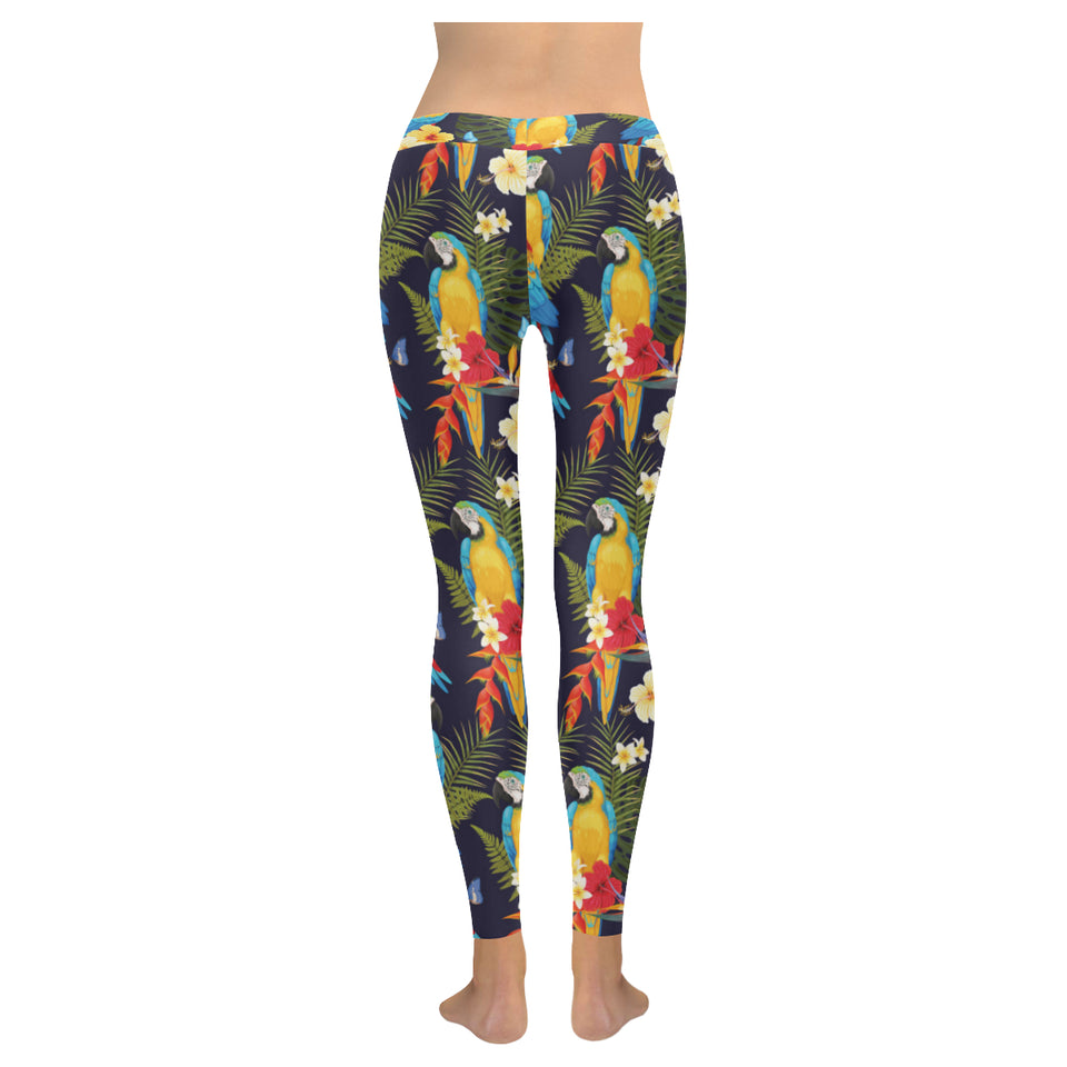 Colorful parrot flower pattern Women's Legging Fulfilled In US