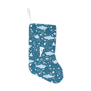 Cute shark pattern Christmas Stocking