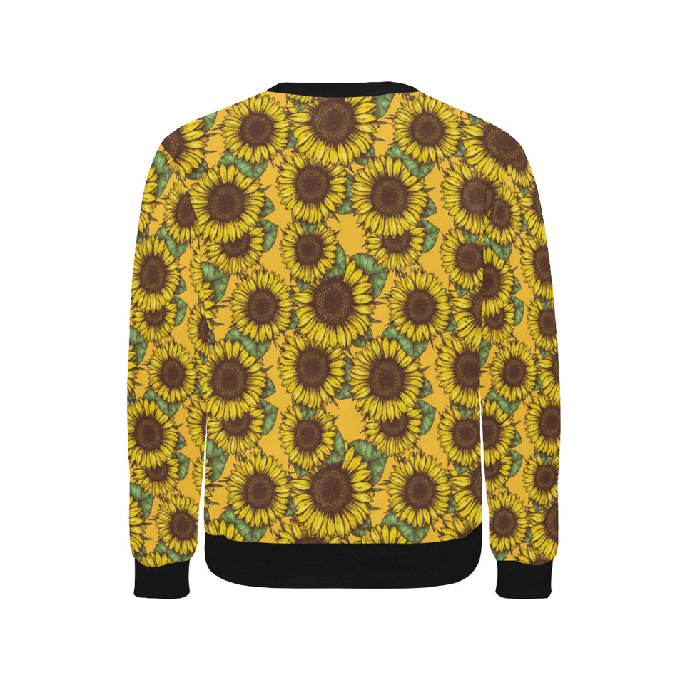 Sunflower pattern Men's Crew Neck Sweatshirt