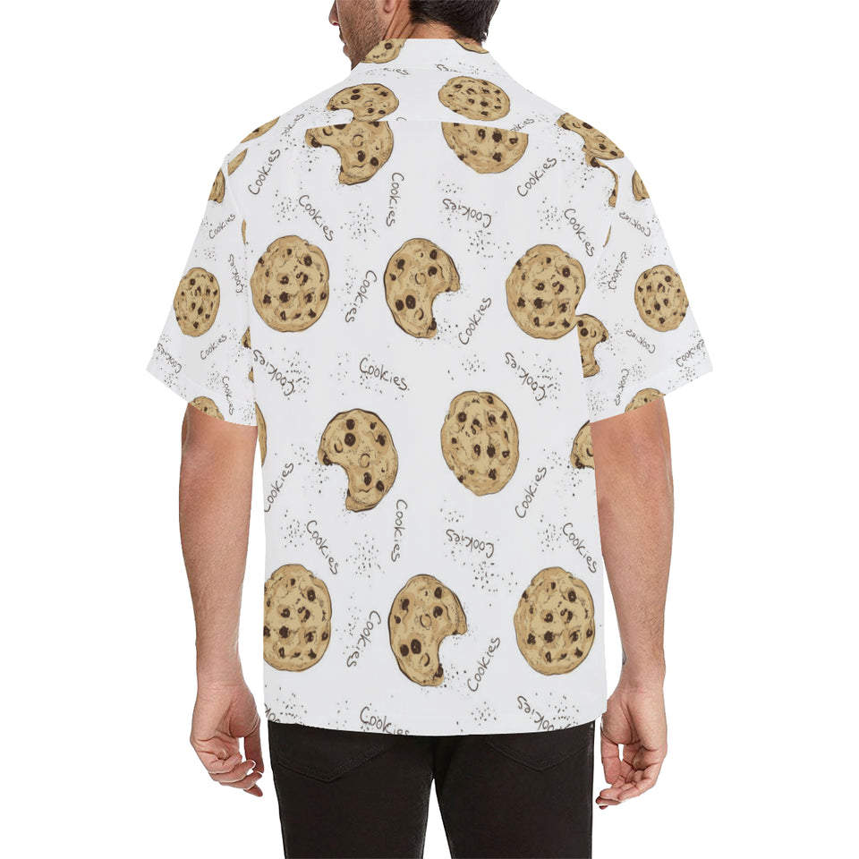 Sketch style cookie pattern Men's All Over Print Hawaiian Shirt