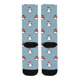 Cute penguin christmas snow pattern Crew Socks