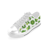 Cute broccoli pattern Men's Low Top Shoes White