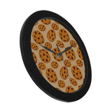 Cookie pattern Elegant Black Wall Clock