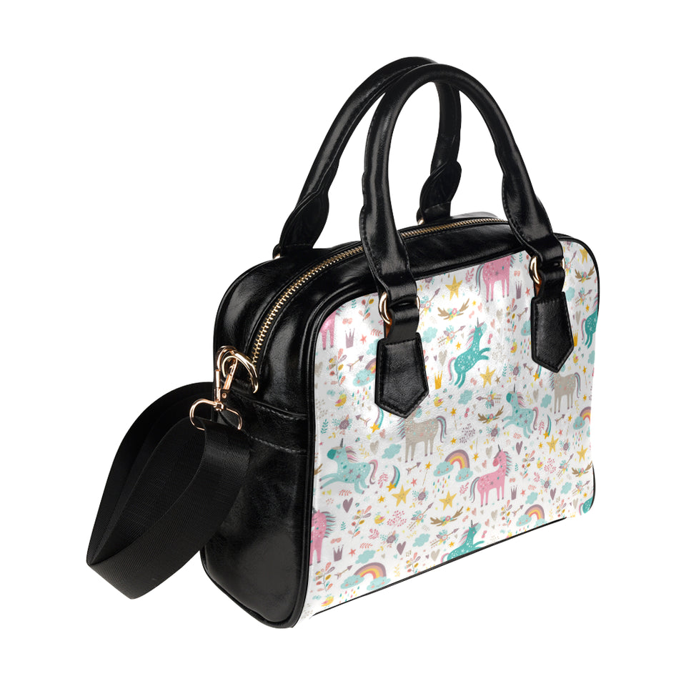 Colorful unicorn pattern Shoulder Handbag