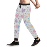 colorful unicorn rainbow heart pattern Unisex Casual Sweatpants