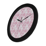 Sketch guava pattern Elegant Black Wall Clock