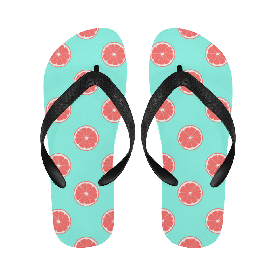 Grapefruit green background Unisex Flip Flops
