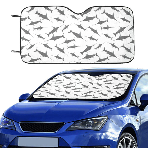 Swordfish Pattern Print Design 04 Car Sun Shade
