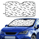 Swordfish Pattern Print Design 04 Car Sun Shade