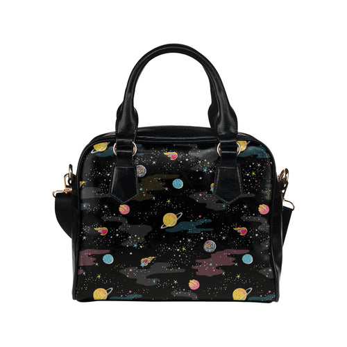 space pattern Shoulder Handbag