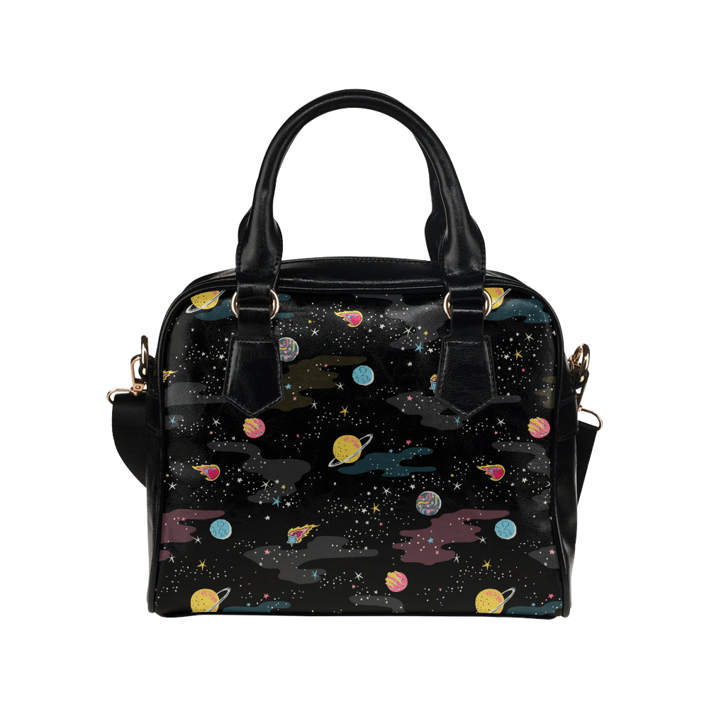 space pattern Shoulder Handbag
