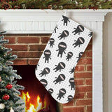 Ninja pattern plaid background Christmas Stocking
