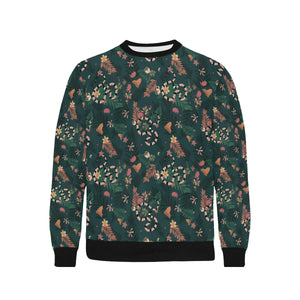 Snake forest pattern Men's Crew Neck Sweatshirt