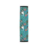 Boston terrier beautiful flower pattern Car Seat Belt Cover